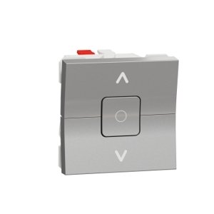 Unica - Žalúziový jednopólový spínač 6A, 2M, Aluminium