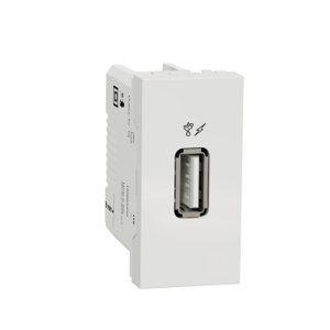 Unica - USB 2.0 nabíjací konektor, 1M, Biely