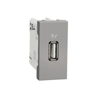 Unica - USB 2.0 nabíjací konektor, 1M, Aluminium