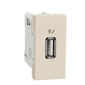 Unica - USB 2.0 nabíjací konektor, 1M, Béžový