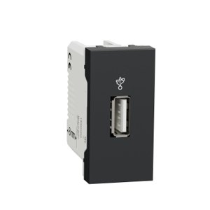 Unica - USB 2.0 datový konektor, 1M, Antracit