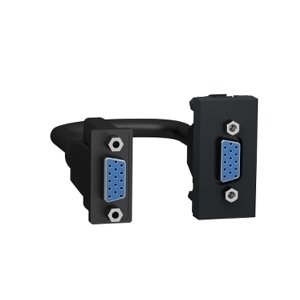 Unica - VGA - HD15 female konektor, 1M, Antracit