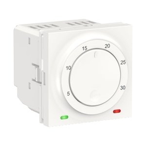 Unica - Termostat prostorový otočný 2M, Biely