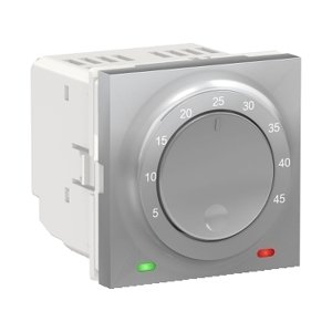 Unica - Termostat podlahový otočný 2M, Aluminium