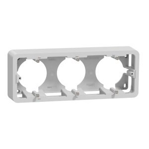 Unica Pro - krabice na omietku trojnásobná, Aluminium