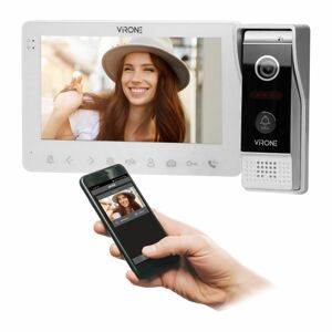 Súprava videovrátnika VIFAR, LCD 7", WiFi + APP, handsfree, ovládanie brány, biela,