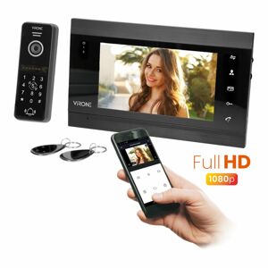 VIFIS video doorphone set, handset-free, 7" monitor, code lock, card/proximity tags reader