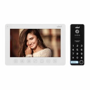 Sada videovrátnika ALCOR, LCD 7" monitor, klávesnica, RFID čítačka, biela
