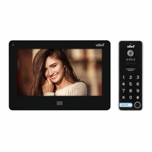 Súprava videovrátnika TAURI MEMO, LCD 7", klávesnica, RFID, sloty SD+DVR, čierna