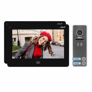 Súprava videovrátnika FELIS MEMO MULTI2 dvojrodiný, LCD 7" monitor, sloty SD+DVR, čierne