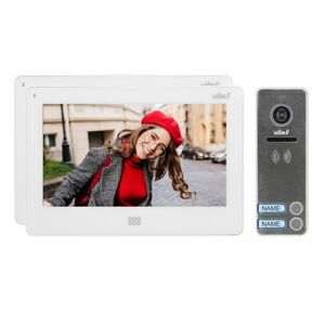 Sada videovrátnika FELIS MEMO MULTI2 dvojrodinný, LCD 7" monitor, sloty SD+DVR, biela