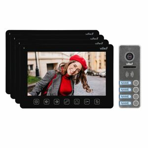 Súprava videovrátnika NOVEO MULTI4 štvorrodinný, LCD 7" monitor, čierny
