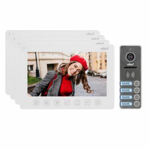 Súprava videovrátnika NOVEO MULTI4 štvorrodinný, LCD 7" monitor, biely
