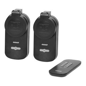 Outdoor wireless sockets with remote control, 2+1, IP44, Schuko
