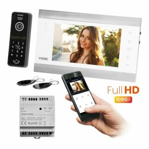 Sada videovrátnika, VIFIS VDP-61, 7" LCD monitor,Wifi , Full HD camera, RFID,