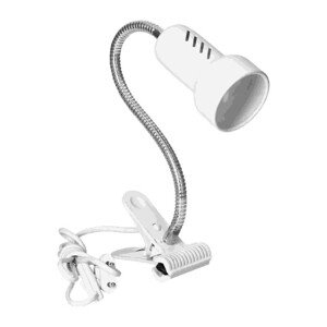 Flexibilná stolná lampa s klipom E14 40W LUKE DL-11/W ORNO biela