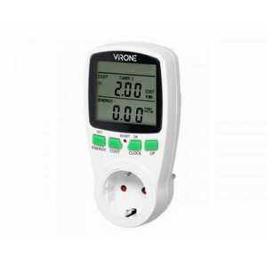 1 tarifný elektromer EM-4 (GS) SCHUKO s LCD,16A, 3680W, LR44, VIRONE
