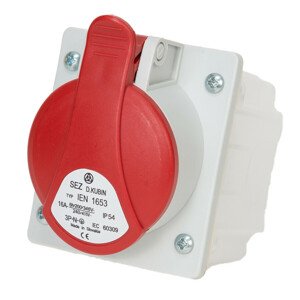 Zásuvka vstavaná GTPN 1653 16A/400V/5P IP44 ORNO (IEN 1653)