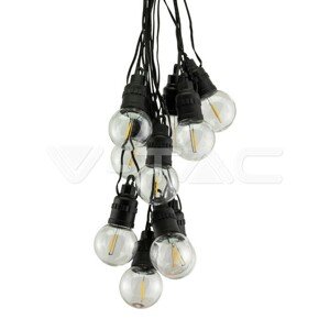 Záhradná svetelná reťaz solárna LED 3000K 0,5W 12m VT-70512 s diaľkovým ovládačom (V-TAC)