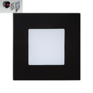 Svietidlo orientačné nástenné STEP LIGHT LED 1W 60lm 4000K čierne (luxera)