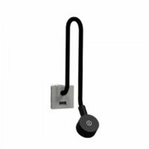 Unica - Lampička s USB nabíjačkou, Aluminium (Schneider)