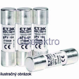 Valcová poistka pre solárne systémy CH10x38 16A 1000V DC EKFL10D (ETEK)