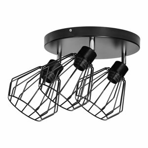 Stropné/nástenné svietidlo okrúhla základňa PINO AD-LD-6370BE27M, 3x60W, E27, čierna (ORNO