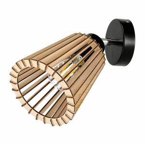 Nástenné svietidlo DELOS AD-LD-6404BE27D, 60W, E27, čierna/drevo (ORNO)