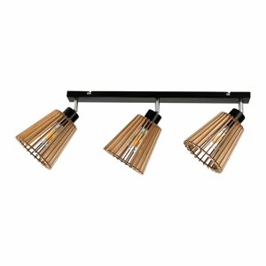 Nástenné svietidlo DELOS AD-LD-6406BE27D, 3x60W, E27, čierna/drevo (ORNO)