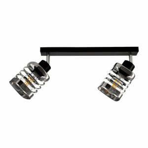 Nástenné/stropné svietidlo SIENA AD-LD-6419BE27SW, 2x60W, E27, čierna/sklo (ORNO)