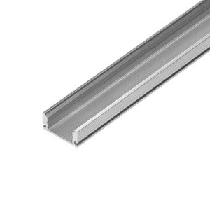 Aluminium profile for LED strips, 2000 x 17 x 7 mm, surface, silver, set of 50 pcs.