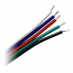 Kábel pre LED RGBW pásy, 5x0,35mm2, 25m