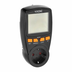 Jednotarifný elektromer s LCD displejom EM-4(GS)/B, energetická kalkulačka, vstavaná batér