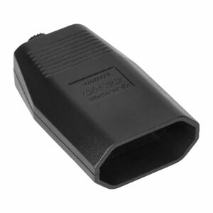 Plochá zásuvka bez uzemnenia 2,5A, 250V, čierna, polykarbonát (ORNO)