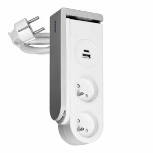 Stolová napájacia lišta s USB nabíjačkou a pružinovou sponou (ORNO)