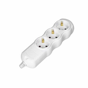 Zásuvkový rozbočovač 3x2P+E (Schuko), biely (ORNO)