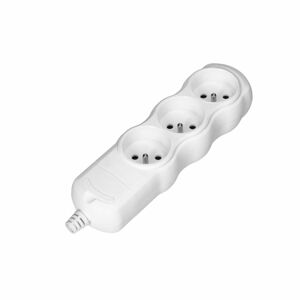 Zásuvkový rozbočovač 3x2P+E, biela (ORNO)