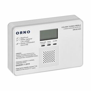 Snímač oxidu uhoľnatého na batérie, 9V, životnosť 7 rokov, norma EN 50291-1: 2018,