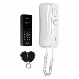 ERIN, rodinná súprava audiovrátnika, 2-drôtový, kódový zámok, RFID, biela (ORNO)