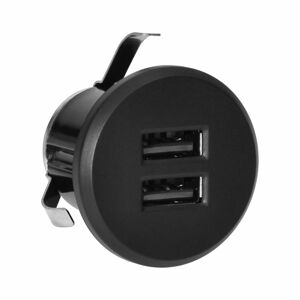 USB nabíjačka zapustená so zdrojom, čierna