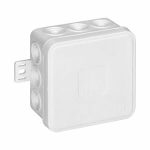 Nástenná rozvodná krabica CLICK IP54 12 káblových vstupov 75x75x41mm biela, 66 ks