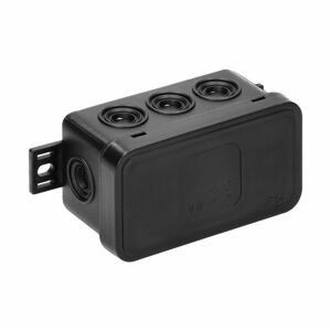 Nástenná rozvodná krabica CLICK IP54 8 káblových vstupov 80x45x41mm čierna, 100 ks