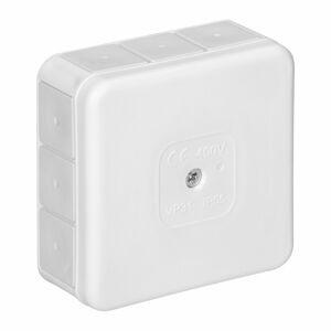 Nástenná rozvodná krabica PRO IP55 400V 12 káblových vstupov 85x85x37mm biela, 60 ks