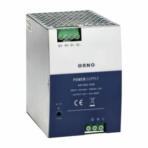 Priemyselný zdroj na DIN lištu, 24VDC, 20A, 480W, kovové puzdro (ORNO)
