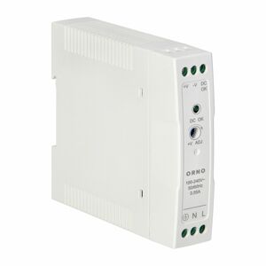 Industrial power supply for a DIN rail, 24VDC, 1A, 20W, plastic housing
