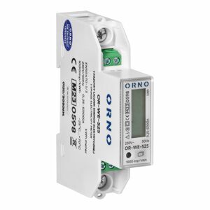 1-fázový elektromer s RS-485, 100A, MID, 1 modul, DIN TH-35mm (ORNO)