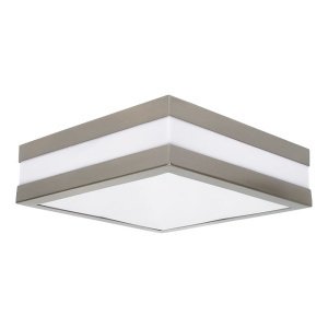 Svietidlo E27 2x18W, IP44, kov/PC-chróm mat., STR-SQ, 285x285x75, JURBA DL-218L (Kanlux)