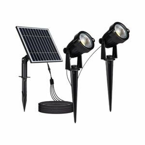 Záhradné LED zapichovacie solárne svietidlá 2x1,2W 3000K IP65 VT-11031 (V-TAC)