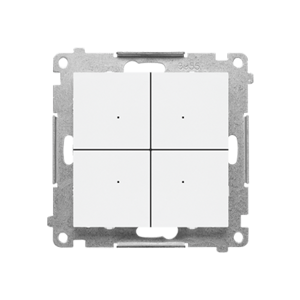 Vypínač 4-násobný (elektronický) biela matná SIMON55 (Simon)