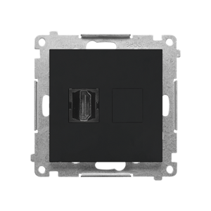 Zásuvka 1xHDMI čierna matná SIMON55 (Simon)